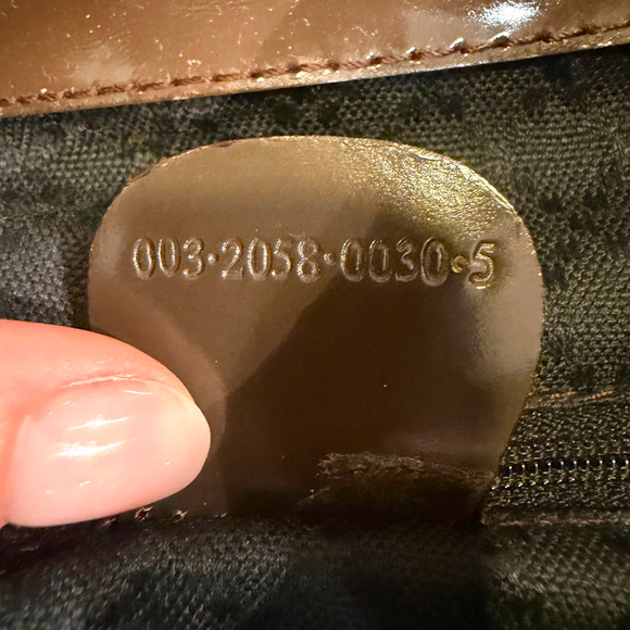 Vintage Gucci Brown Mini Backpack w/ Bamboo Handle Patent Leather + Nylon Auth main image 12
